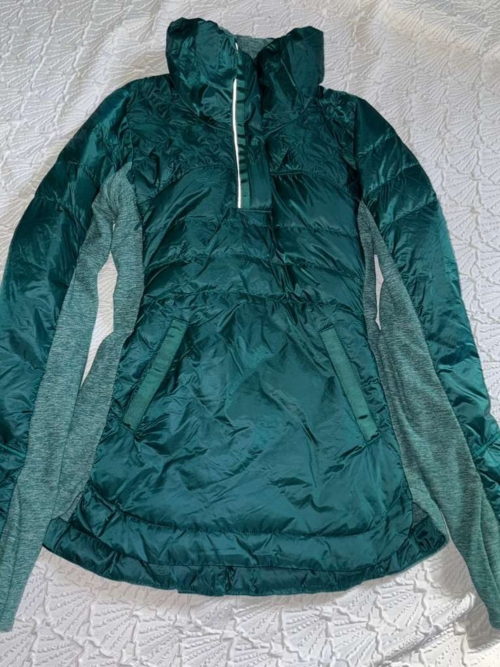 lululemon athletica Dark Green Hybrid Puffer Pullover